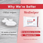 MEDIWIPER 80ct Alcohol-Free Hand Sanitizing Wipes Unscnted Wet Wipe, Hand - Image 3