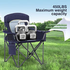 HIGH POINT SPORTS Oversized Camping Folding Chair, Heavy Duty Portable Outdoor - Image 3