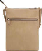 DELUXITY | Crossbody Purse Bag | Functional Multi Pocket Double Zipper Purse | - Image 2