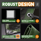 10x20 Feet Tarp Waterproof, 9Mil Thick, Finished Size Tarps, UV Resistant - Image 4
