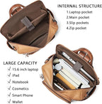 Shrrie Vegan Leather Laptop Backpack - Image 4