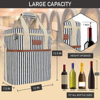 opux 6 Bottle Carrier Tote | Insulated Padded Wine Cooler Bag - Image 3