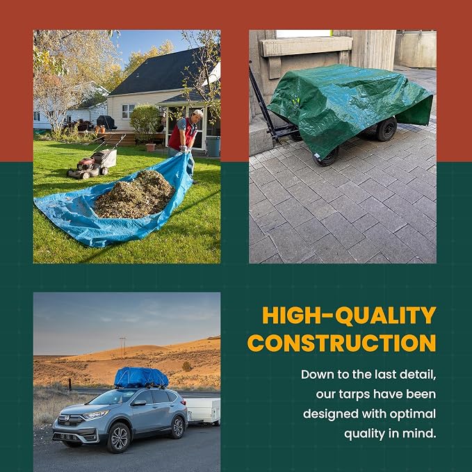 Tarp Cover White Heavy Duty 20 Mill Thick Material, Waterproof 20'X20' Great - Image 5
