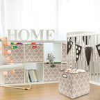 SIMPLE HOUSEWARE 13-Inch Collapsible Fabric Cube Storage Bin - Image 3