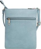 DELUXITY | Crossbody Purse Bag | Functional Multi Pocket Double Zipper Purse | - Image 2