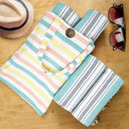 HILLFAIR Cotton Turkish Beach Towels, Quick Dry Lightweight Sand Free Peshtemal - Image 3