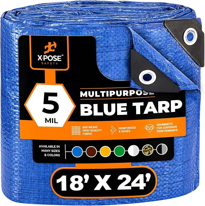 Better Blue Poly Tarp 18' x 24' by XposeSafety