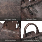 Shrrie Vegan Leather Laptop Backpack - Image 6